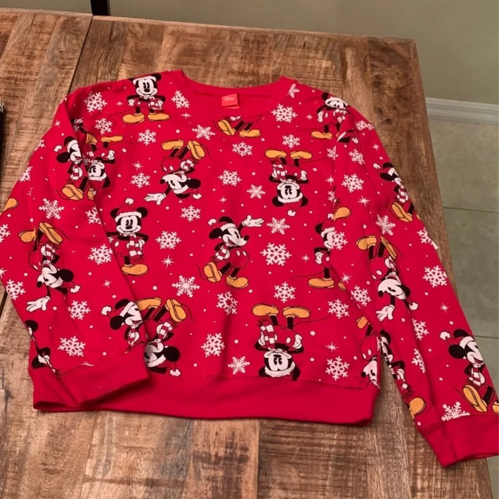 Disney Mickey Mouse Santa crew neck sweater